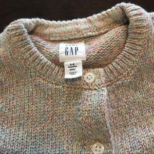 Baby Gap girls pastel-speckled sparkle cardigan